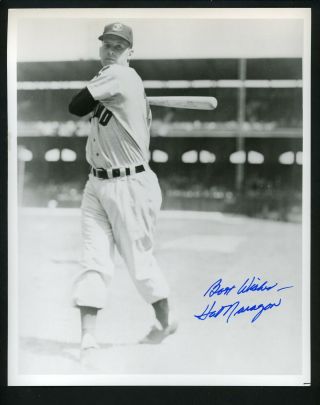 Hal Naragon Signed Autographed 8 X 10 Photo Cleveland Indians