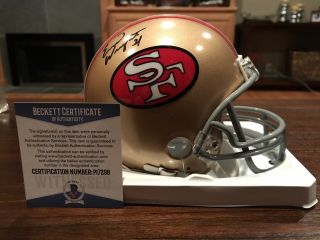 Eric Wright Autographed San Francisco 49ers Throwback Mini Helmet Beckett
