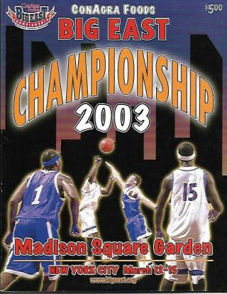 2003 Big East Conference Basketball Tournament Program