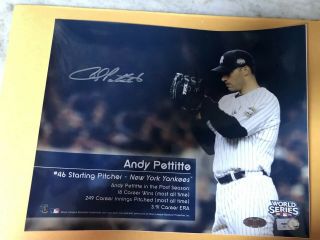 Andy Pettite Signed Autographed 8x10 York Yankees 2009 World Series Auth