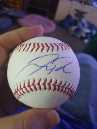 2015 Joc Pederson Signed Baseball Mlb & Onyx Authenticated.  Dual Authentication