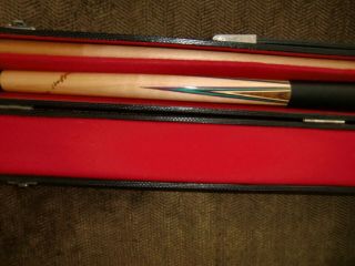 Willie Hoppe Pool Cue & Autographed Casee 2