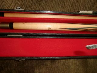 Willie Hoppe Pool Cue & Autographed Casee 3