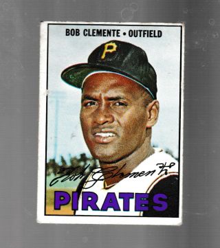 1967 Topps 400 Roberto Clemente Pirates Great Bv $120 Vg/ex