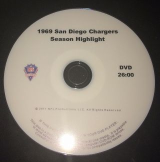 1969 San Diego Chargers Afl Highlights Dvd Nfl Films