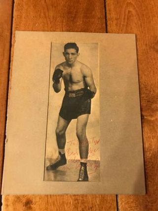 Willie Pep Signed Autographed Photo Matted To 8x10 Auto