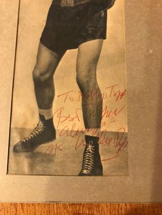 Willie Pep SIGNED AUTOGRAPHED PHOTO MATTED TO 8X10 AUTO 3