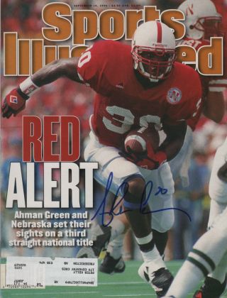 Ahman Green Nebraska Cornhuskers Football Signed Sports Illustrated 9/16/96
