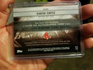 2019 Topps Diamond Icons David Ortiz Red Sox Silver Ink Auto 15/25.  Legendary 4