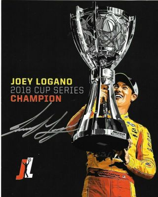 Joey Logano 2018 Cup Champion Series Signed Autographed Postcard
