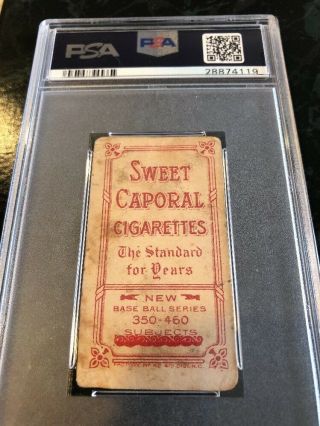 1909 - 11 T206 SWEET CAPORAL 350 - 460 / 42 - CY SEYMOUR THROWING - PSA 1 2