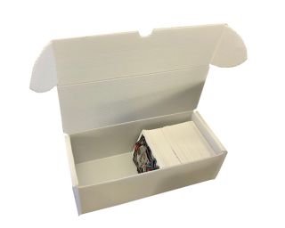 50 Max 550 Count Corrugated Plastic Baseball Trading Card Storage Boxes White