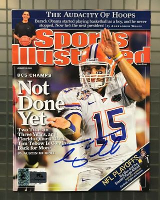 Tim Tebow Signed 2009 Sports Illustrated Autographed Auto W/ Florida Gators