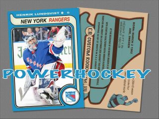 Custom Henrik Lundqvist Rookie 1979 - 80 Opc Style Card Only 30 Rc