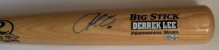 Derek Lee Autograph Signed Rawlings Adirondack Professional Model Bat Mlb Authen