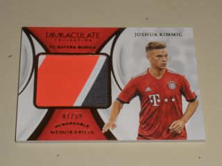 2018 - 19 Panini Immaculate Soccer Remarkable Mem Patch Joshua Kimmic 47/50