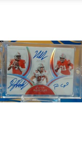 2019 Immaculate Collegiate Dwayne Haskins/nick Bosa/parris Campbell 3auto D 1/1