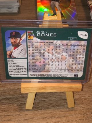 2019 Topps Archives Auto Johnny Gomes Red Sox Jersey 2