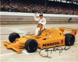 Johnny Rutherford Autographed 1982 Indy 500 8x10 Photo