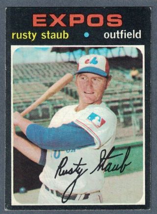 1971 Topps 560 Rusty Staub,  Montreal Expos,  Ex