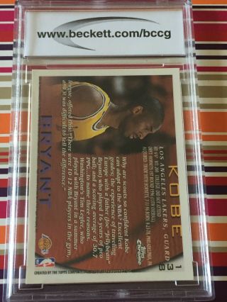 1996 - 97 Topps Chrome Kobe Bryant Los Angeles Lakers RC Rookie 2