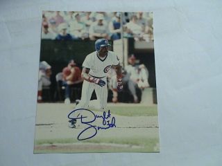 Dwight Smith Chicago Cubs Signed 8 X 10 Auto