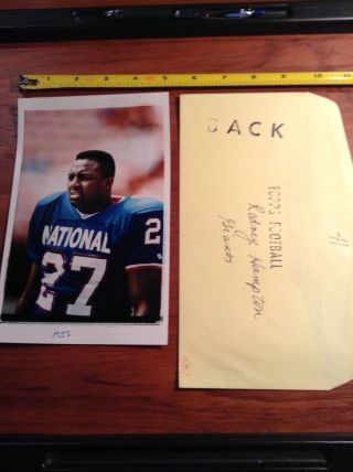 Rodney Hampton Topps Football Card Co Production Photo York Giants Ny Nfl