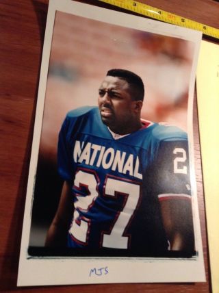 Rodney Hampton Topps Football Card Co production photo York Giants NY NFL 3