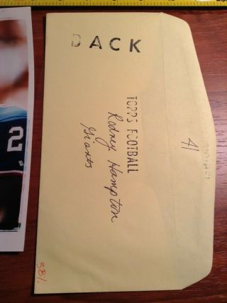 Rodney Hampton Topps Football Card Co production photo York Giants NY NFL 4