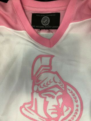 Womens Pink Ottawa Senators NHL Hockey Jersey sz.  M EUC 3