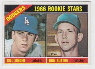1966 Topps 288 - 1966 Rookie Stars - Dodgers - Don Sutton Rookie Card