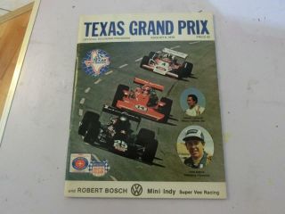 Texas Grand Prix Souvenir Program 1978 August World Speedway Robert Bosch