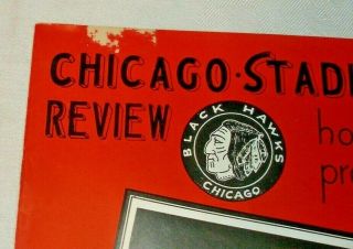 1960 - 61 Season Champions Chicago Black Hawks vs Detroit Red Wings Program 2