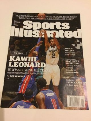 Sports Illustrated Kawhi Leonard Spurs Cover March 14 2016 No Label