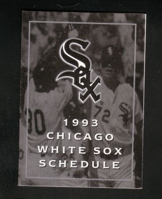 Carlton Fisk - - 1993 Chicago White Sox Pocket Schedule - - Miller Lite