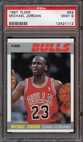 1987 Fleer Basketball Michael Jordan 59 Psa 9.  Chicago Bulls
