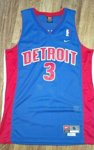 Vintage Nike Authentic Ben Wallace 3 Detroit Pistons Jersey Small,  2