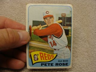 Ungraded 1965 Topps Pete Rose Cincinnati Reds 207 Baseball Card Vintage Old