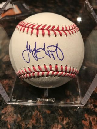 Jake Arrieta Autographed Signed 2016 World Series Baseball Ball Chicago Cubs Ss