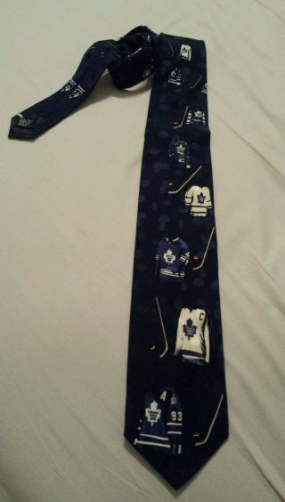 Vintage Nhl Toronto Maple Leafs Silk Tie