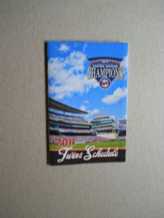 2011,  Minnesota Twins,  Mlb,  Baseball Pocket Schedule,  Budweiser