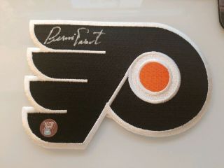 Rare Philadelphia Flyers Bernie Parent Autograph Signed Patch Certificate