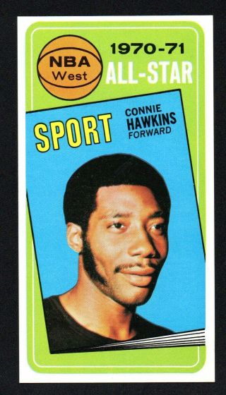 Connie Hawkins All Star Suns 1970 - 71 Topps 109 Nm - Sharp Corners & Color
