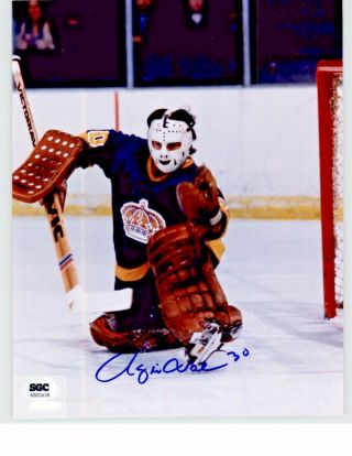 Rogie Vachon Signed Los Angeles Kings 8x10 Photo Sgc Lst369
