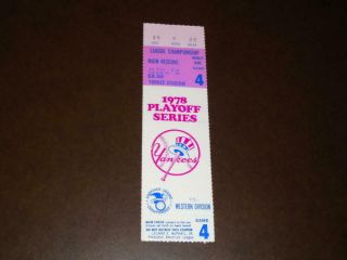 1978 K.  C.  Royals At York Yankees Game 4 Alcs Ticket Stub Nettle Hr