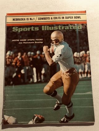 1971 Sports Illustrated Notre Dame Vs Texas No Label Joe Theismann Cotton Bowl