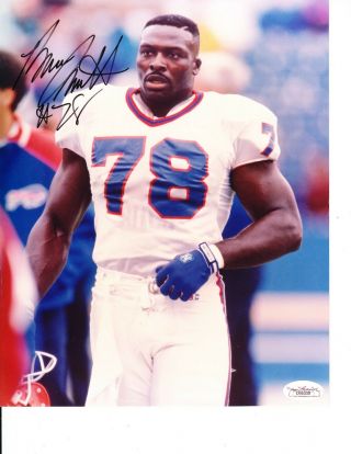 Jsa Bruce Smith Buffalo Bills Autographed 8x10 Color Photo -
