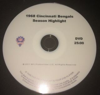1968 Cincinnati Bengals Afl Highlights Dvd Nfl Films
