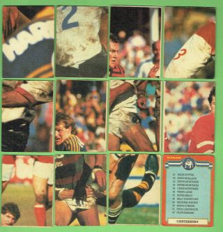 D496.  1986 CANTERBURY BULLDOGS SCANLENS RUGBY LEAGUE CARDS 2