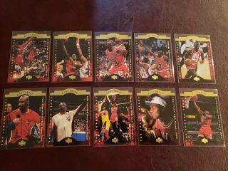 95 - 96 Upper Deck Michael Jordan A Cut Above Die Cut Insert Cards Complete Set